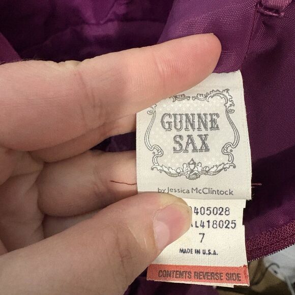 Vintage Retro 80's Jessica McClintock Gunne Sax Midi Dress Party Prom Fit S/M - Picture 8 of 9